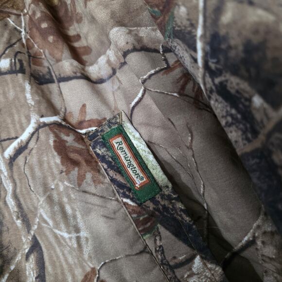 Remington Camo Reversible Hunting Puffer Jacket Mens L Green Realtree Pockets - Picture 5 of 10